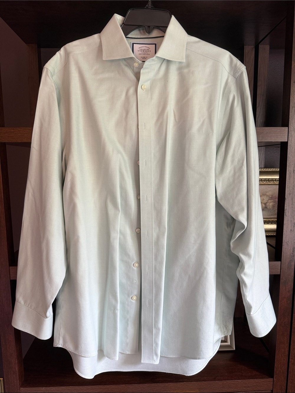 Charles Tyrwhitt Light Mint Green Dress Shirt - Classic Fit Non-iron